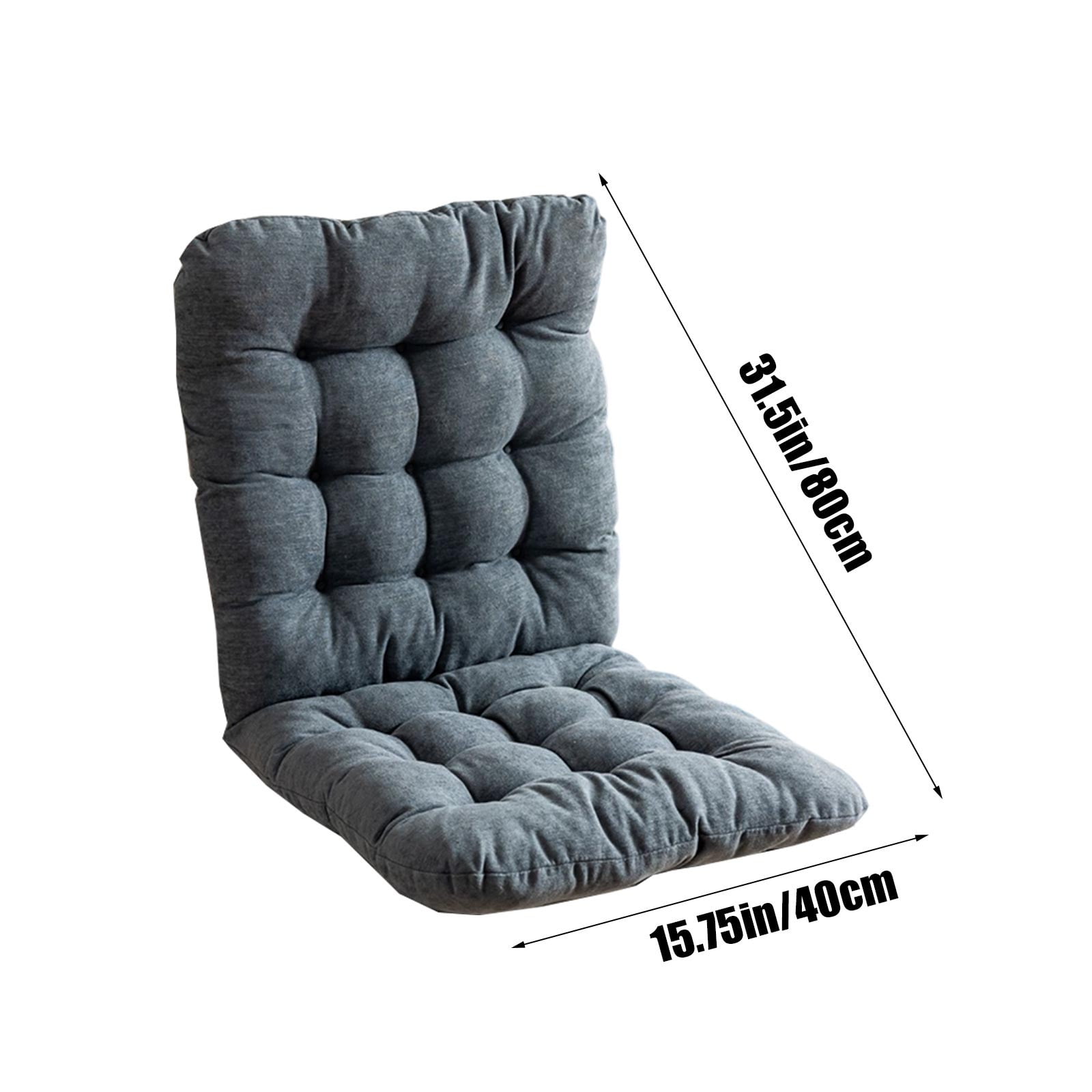 HHBEAUTY Outdoor Lawn Chair Cushions, Non-Slip Medium Low Back Chair Cushions, Tufted Extra Thick Patio Wicker Seat Cushion with Ties for Outdoor Furniture