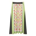 thumbnail image 3 of Geometric Pattern on Card Women High Waist Midi Skirt Elegant Midi Skirt High Waist A-line for Women, 3 of 4