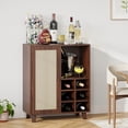 thumbnail image 5 of Dtwnek 34 Inch Wine Bar Cabinet Sideboard with Wine Racks, Buffet Storage Cabinet for Dining Room, Kitchen, Living Room, Dark Brown, 5 of 9