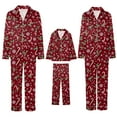 thumbnail image 6 of Jkety Silk Christmas Pajamas for Family - Matching Satin Pajamas Sets Long Sleeve Button Down Comfy Loungewear Sets, 6 of 6