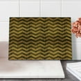 thumbnail image 2 of Chevron Cutting Board, Zigzag Chevron V-Shaped Motif Medieval Heraldry on Wood Style Background, Decorative Tempered Glass Cutting and Serving Board, Small Size, Pale Brown, by Ambesonne, 2 of 5