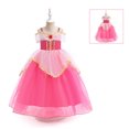 thumbnail image 2 of Vestido de Navidad para niños, disfraz para niña, vestido para niña, vestido de princesa de la Bella Durmiente, vestido de malla, 2 of 5