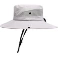 thumbnail image 1 of Womens Summer Sun Hat Beach Hat Wide Brim Outdoor UV Protection Hat Foldable Cool Mesh Ponytail Bucket Hat, 1 of 5