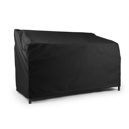 Covermates Outdoor Patio Sofa Cover - Heavy-Duty Polyester  Weather Resistant  Drawcord Hem  Seating and Chair Covers-Ripstop Black