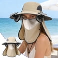 thumbnail image 1 of Outdoor Coolings Sun Hat With Solar Fan Breathable Mesh Neck Face Cover For Hiking Fishing Gardening, 1 of 6