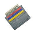 thumbnail image 3 of Waterproof Genuine Eel Skin Soft Leather Slim Thin Credit Card Holder Wallet (Grey), 3 of 6