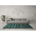 thumbnail image 3 of Ahgly Company Indoor Rectangle Abstract Light Blue Modern Area Rugs, 5' x 7', 3 of 4