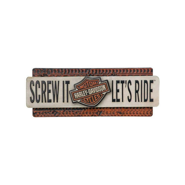 Harley Davidson Screw It Let S Ride Embossed Metal Sign 22 X 9 Inches Hdl Harley Davidson Walmart Com Walmart Com