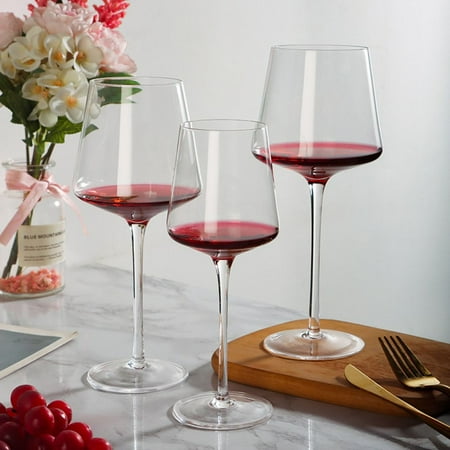 

Laklulu 3pcs red wine glass goblet transparent 420ml