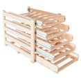 thumbnail image 1 of Wine Logic In-Cabinet Sliding Tray Wine Rack, 30-Bottle, Solid Maple Wood, Unstained with Clear Satin Lacquer Finish, 1 of 4