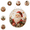 D#098, variant on Christmas Pearl Diamond Painting Suncatcher Kit, DIY Pearl Bead Art Hanging Ornament Set, Pre-Assembled Metal Chain, Lace Edge Round Acrylic Board with 3D Mixed-Sized Pearl Beads 1pc E