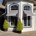 thumbnail image 2 of Awntech 6.38 Ft Charleston Sloped Fixed Awning with Scrolled Iron Arms (76.5in x 18in x 36in), Gray, 2 of 3