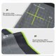 thumbnail image 5 of Toalla de limpieza para palos de golf | Alfombrilla de pie de putter de microfibra multifuncional | Tira de posicionamiento | Absorbente de doble cara | 50x80cm | Marcas reflectantes | Accesorio de, 5 of 6