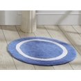 thumbnail image 1 of Better Trends - Alfombrillas De Baño 100% Algodón, Colección De Hoteles, Color Azul Y Blanco, Alfombrilla Reversible Absorbente, Lavable A Máquina, De Secado Rápido, Ideal Para Baño, Ducha, Dormitorio, 1 of 5