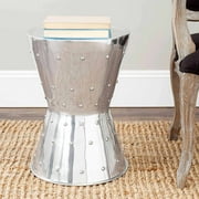 Safavieh Rivet Aluminum Stool, Silver