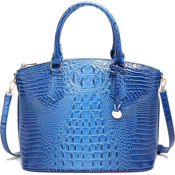 LHSHID Women Purse Satchel Bag Long Crossbody Classy Tote Bag Top Handle Vegan Leather Ladies Handbags Embossed Pattern