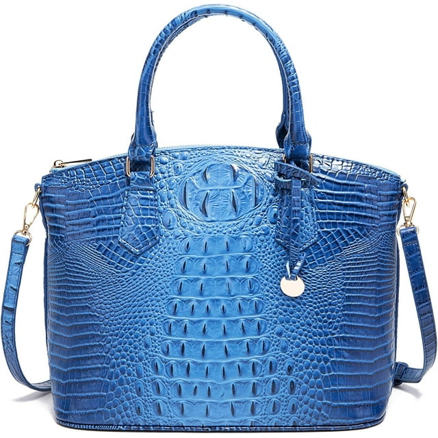 LHSHID Women Purse Satchel Bag Long Crossbody Classy Tote Bag Top Handle Vegan Leather Ladies Handbags Embossed Pattern