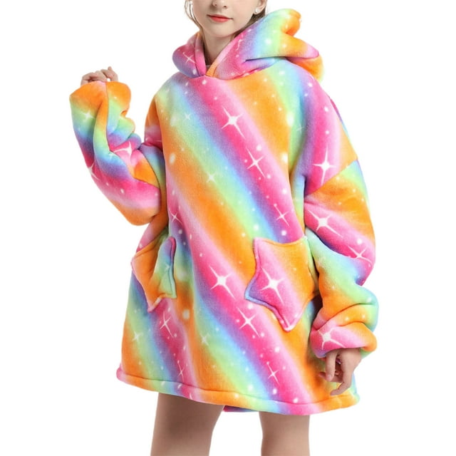 Faithtur Universal Warm Hooded Sweater Fashion Printing Mink Wool Home Clothes