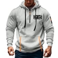 thumbnail image 1 of Styesk Sweatshirts for Men Men's Spring And Fall Printed Hooded Sweatshirt Zipper Multi-Pocket Pullover Sweatshirt, 1 of 4