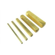Taytools 506005 5 Piece Set Solid Brass Set Up Bar Gauge Blocks 1/8, 3/16, 1/4, 3/8 and 1/2 Inches, All 2-1/2 Inches Long