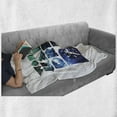 thumbnail image 5 of Saying Soft Flannel Fleece Blanket, Work Hard Dream Big Typography Double Exposure Polygon Philosophy, Cozy Plush for Indoor and Outdoor Use, 50" x 60", Jade Green and Persian Blue, by Ambesonne, 5 of 5