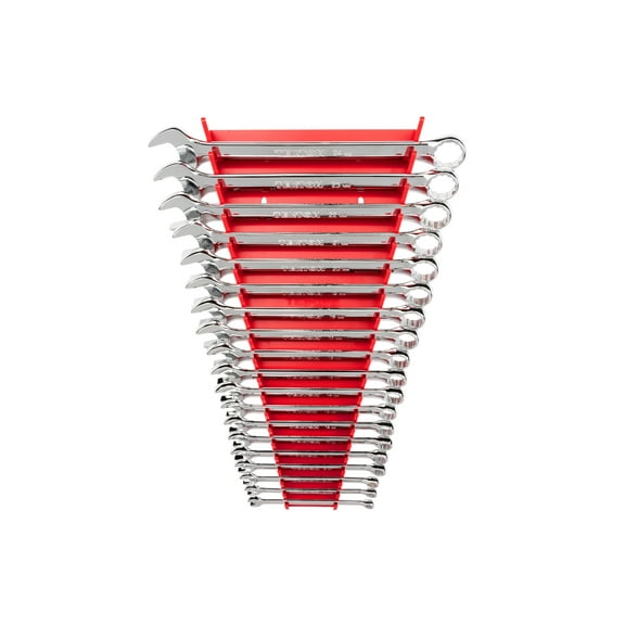 TEKTON Combination Wrench Set, 19-Piece (6-24 mm) - Rack | WCB91202