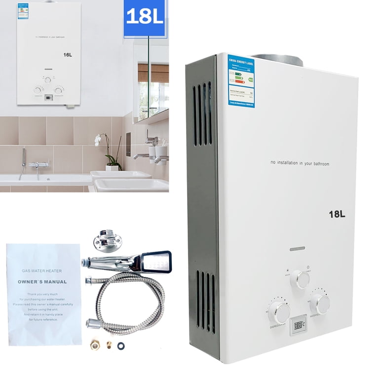 ECUTEE 18L Gas Hot Water Heater Portable Shower Camping LPG Outdoor  Tankless Instant - Walmart.com