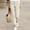 *Beige, variant on Women's Cotton Women's Daily Pants with Drawstring Waistband ,French Capri Jogger Pants Blue,Womens Plus M
