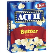ACT II Butter Microwave Popcorn, 3 Oz., 8 Count