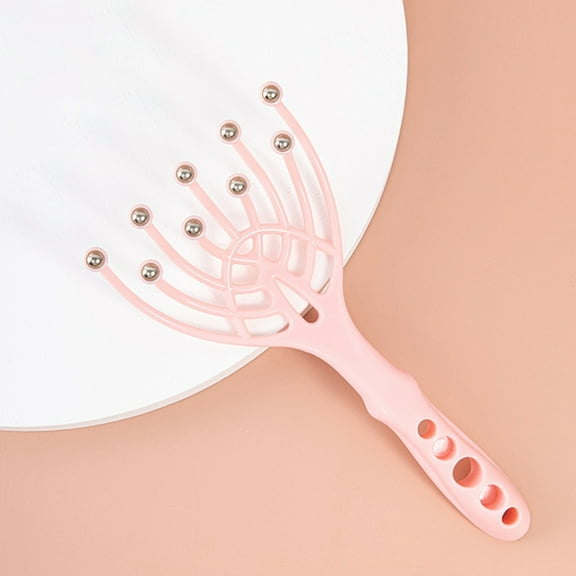 MIPCASE 2Pcs Manual Head Massager with Nine Plastic Rolling Balls for Deep Scalp and Body Massage