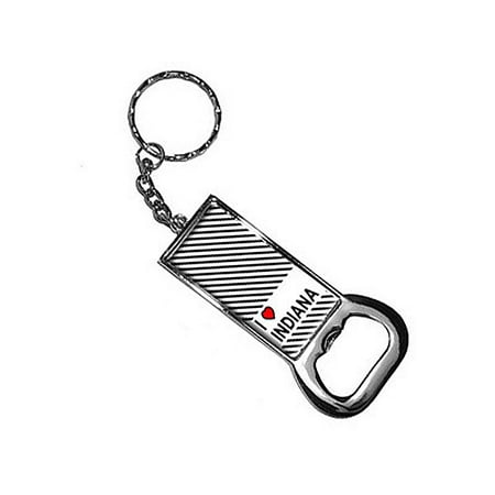 I Love Heart Indiana Bottle Opener Keychain (Best Keychain Bottle Opener)