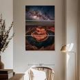 thumbnail image 3 of Elephant Stock Horseshoe Bend Milky Way Wall Art - Vertical Multi Panel Canvas - Living Room Wall Decor - Astronomy & Space Multi Panel - Brown And Blue Decor - 42" x 65", 3 of 8