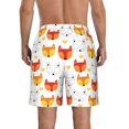 thumbnail image 3 of Kdxio Cute Fox with Heart Pattern Mens Casual Shorts - Drawstring Summer Beach Sports Shorts for Men, 3 of 5
