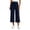 Blue-1, variant on Stamzod Cropped Wide Leg Pants for Women Summer Solid Color High Waist Sweatpants with Pocket Plus Size Casual Capri Pants for Women Gray S
