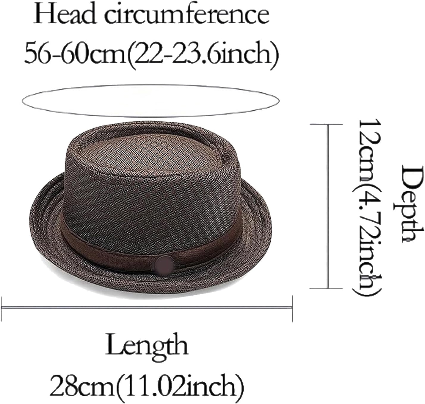 Summer Breathable Mesh Pork Pie Hat, Lightweight Fedora  display picture 3