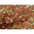 thumbnail image 4 of oneOone Cotton Poplin Rust Brown Fabric Flower Watercolor Craft Projects Decor Fabric Printed By The Yard 42 Inch Wide, 4 of 4