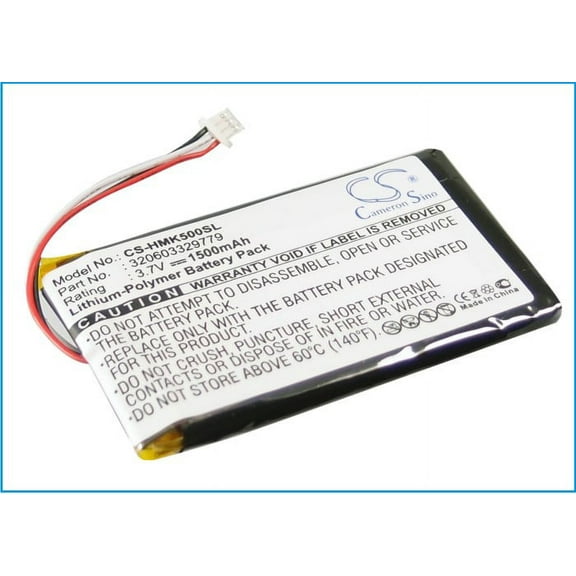 Battery for Harmon Kardon 320603329779 GPS-500 GPS Navigator CS-HMK500SL 1500mA