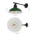 thumbnail image 4 of JONATHAN Y Wallace 12.25" 1-Light Farmhouse Industrial Indoor/Outdoor Iron LED Victorian Arm Outdoor Sconce, Green, 4 of 8