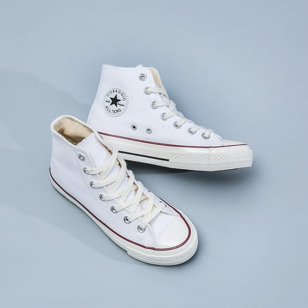 

Women‘s Leisure Canvas Fabric Sneakers Mid Top Lace Up Round Toe Flat Shoes Women‘s Canvas Shoes