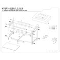 thumbnail image 4 of Kingston Brass KVSP3122B5 Kingston Commercial 31" Stainless Steel Console Sink with Steel Base and Glass Shelf (8-Inch, 3-Hole), Brushed/Oil Rubbed Bronze, 4 of 6