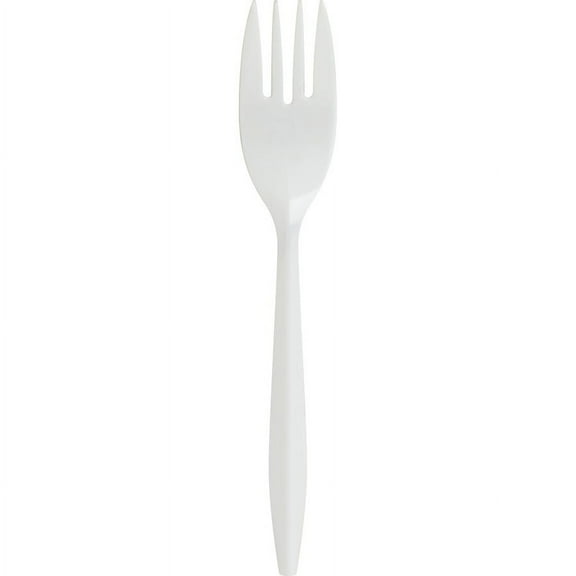 Genuine Joe Medium-weight Cutlery - 1000/carton - Polypropylene - White