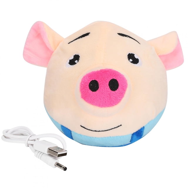 Cartoon USB Pet Toy Ball, Pet Bouncing Ball, Sing Playing Training For Dog Cat Bouncing Pig In Blue Clothes