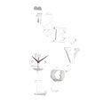 thumbnail image 4 of Reloj de pared con forma de corazón de Valentín, decoración de pared con , regalo artístico y moderno y elegante para el día de Valentín Plata, 4 of 8