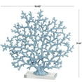 thumbnail image 3 of 17" x 16" Blue Resin Coral Sculpture with Clear Resin Base, by DecMode, 3 of 7