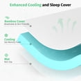thumbnail image 4 of Poshby Queen Size 3 inch Gel Memory Foam Mattress Topper with Removable Fitted Cover for Back Pain,White, 4 of 10