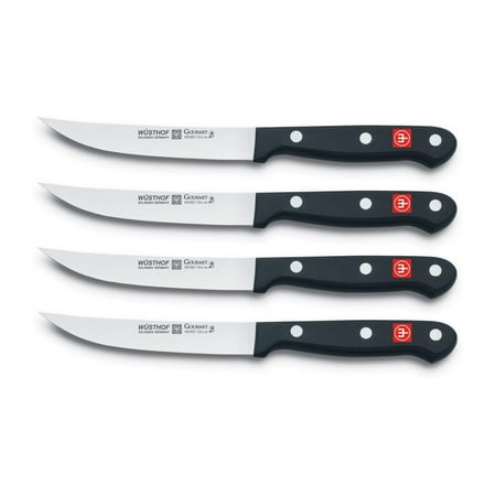 

Lwory Gourmet Four Piece Steak Knife Set (Blister Pack) | 4-Piece German Knife Set | Precise Laser Cut High Carbon Stainless Steel Kitchen Steak Knife Set – Model 8464