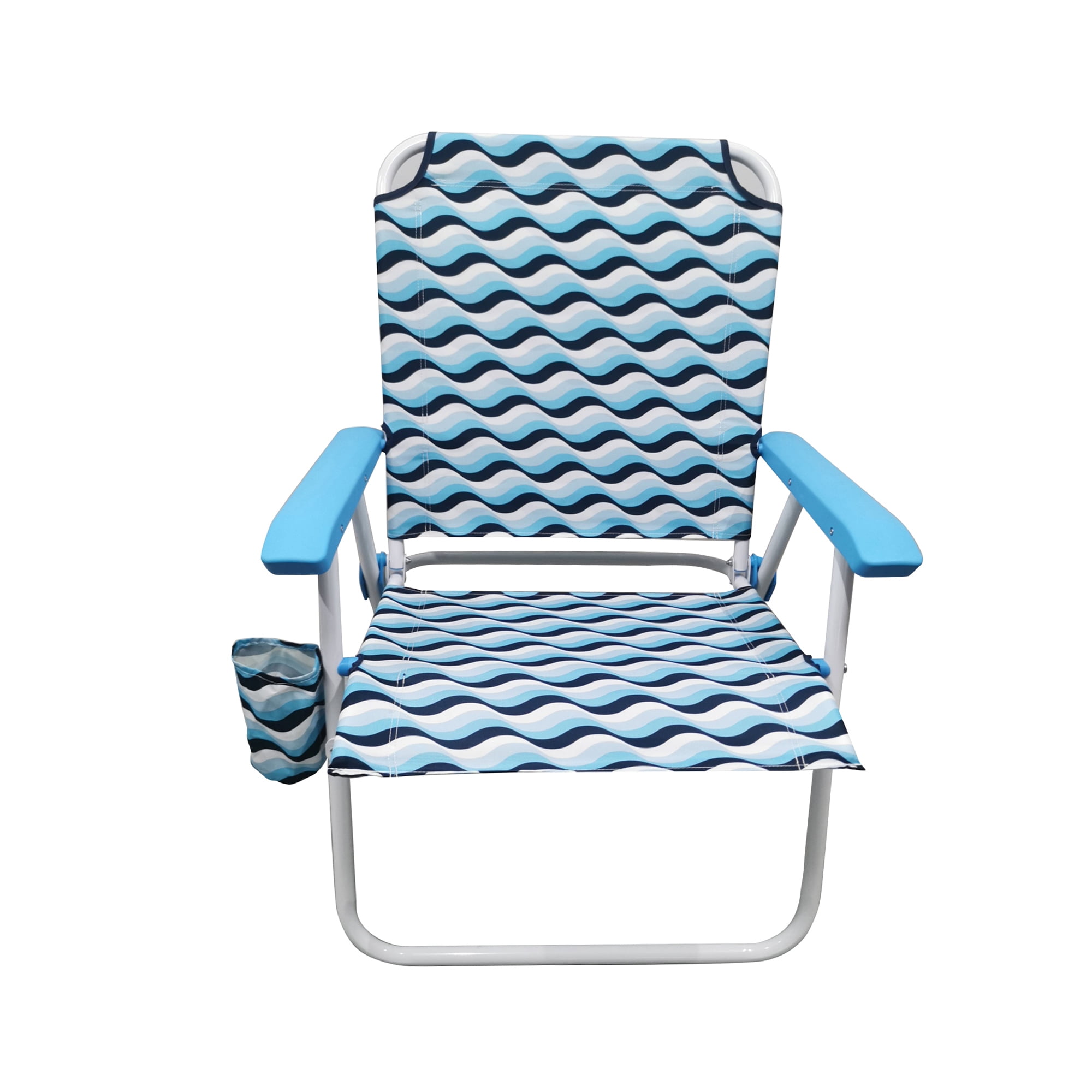 Mainstays Oversize Fabric Beach Chair, Blue Wave