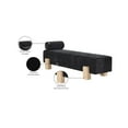 thumbnail image 2 of Meridian Furniture Edison Black Chenille Fabric Bench, 2 of 10