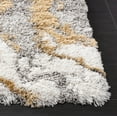 thumbnail image 3 of SAFAVIEH Horizon Konstantinos Abstract Shag Area Rug, Grey/Gold, 8' x 10', 3 of 11