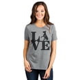 thumbnail image 2 of Love Doberman Women's Fashion Relaxed T-Shirt Tee Heather Gray Large, 2 of 3
